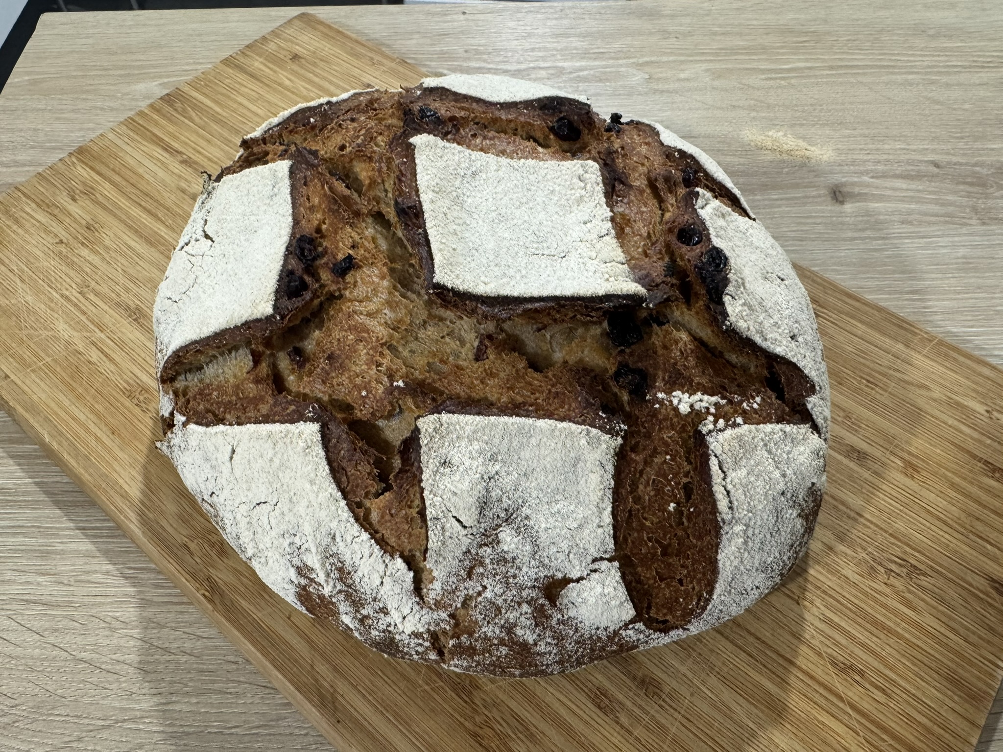 Pain au levain aux cranberries